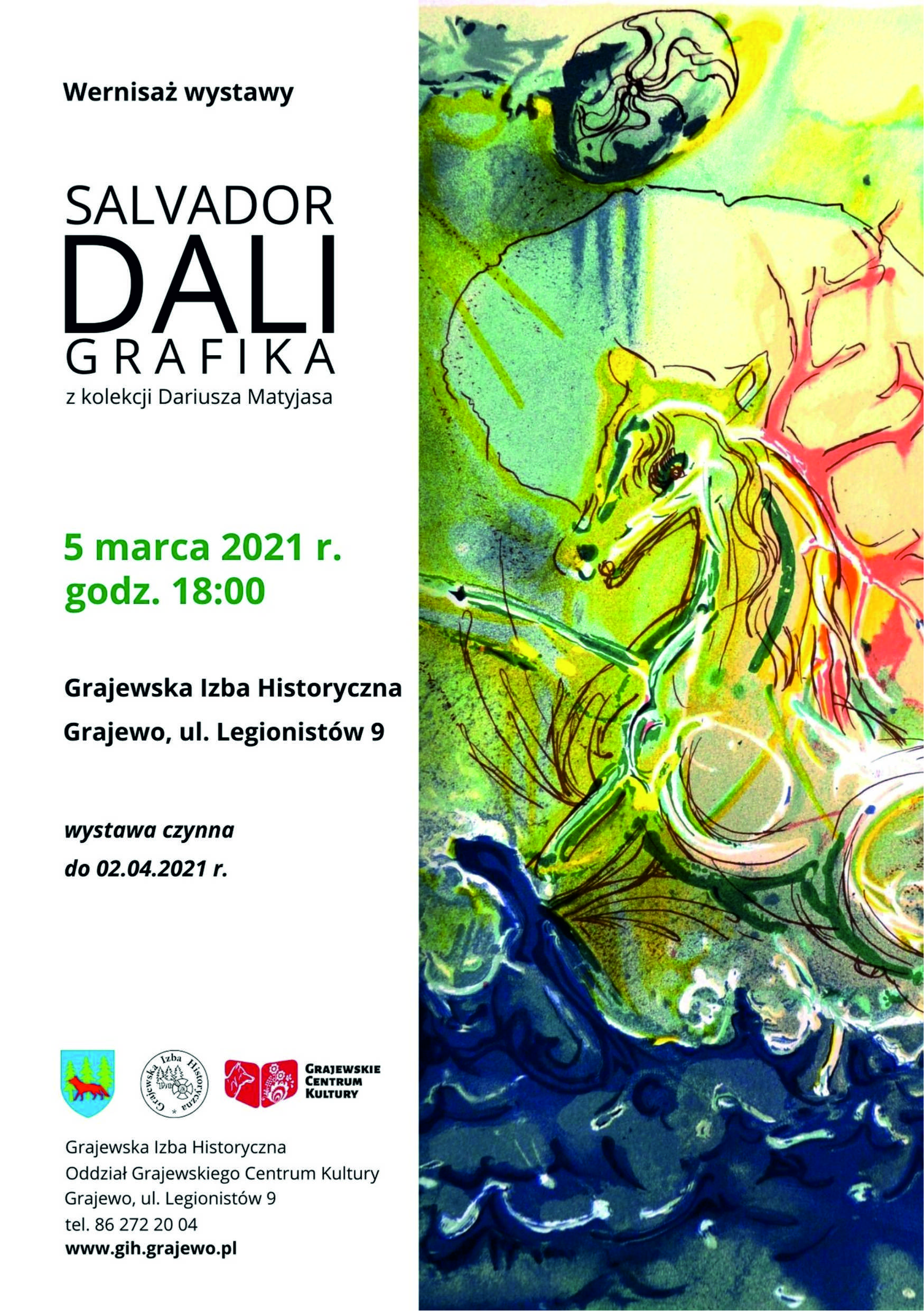 Plakat promujący wystawę  Prac Salvadora Dali